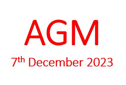 Notice of 12th AGM - 7 December 2023 Red letters AGM and date 7th Dec 2023