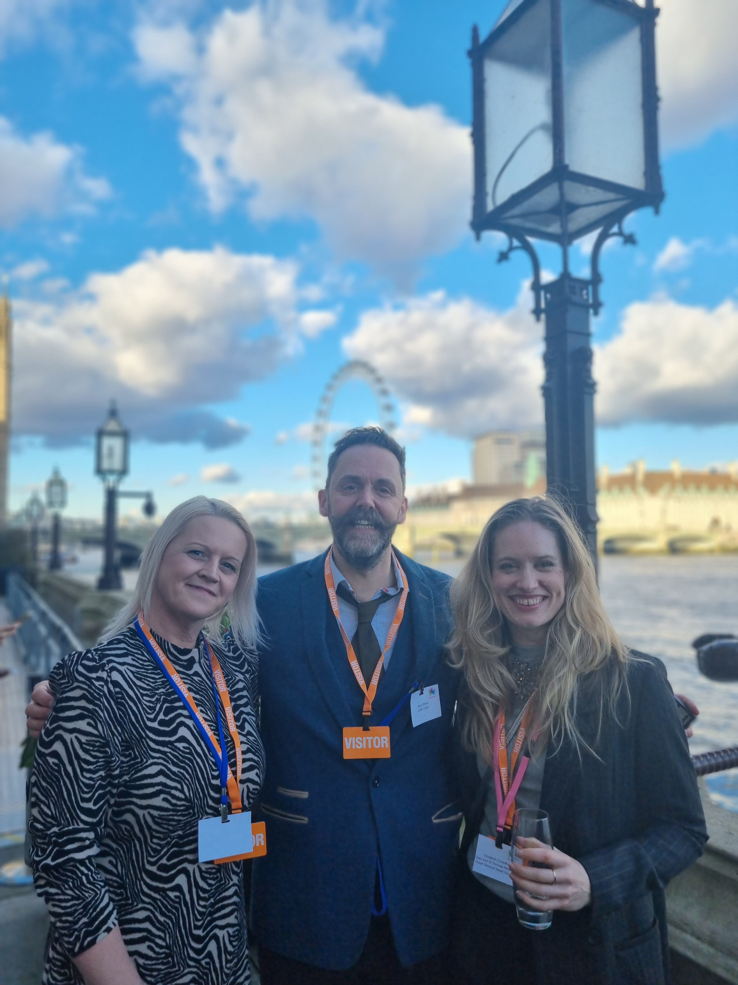 Rare Disease Day House of Commons 28th February 2025 Kerry Leeson-Beevers Alstrom, Steve White CureUsher and Elizabeth Forsythe from Ciliopathy Alliancend Ciliopathy Alliance